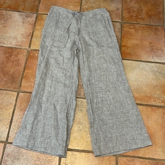 Lafayette, 148 Drawstring Waist Linen Wide Leg Pant